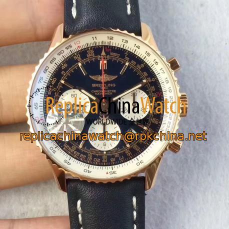 Replica Breitling Navitimer 01 RB012012.BA49.435X.R20BA.1 JF Rose Gold Blue Dial SWISS 7750