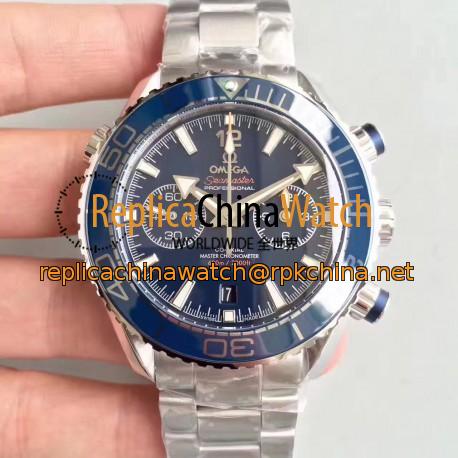 Replica Omega Seamaster Planet Ocean 600M Chronograph 215.30.46.51.03.001 JH Stainless Steel Blue Dial Swiss 9900