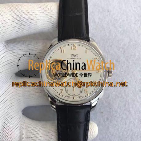 Replica IWC Portugieser Tourbillon IW546301 YL Stainless Steel White Dial Swiss Caliber 65192