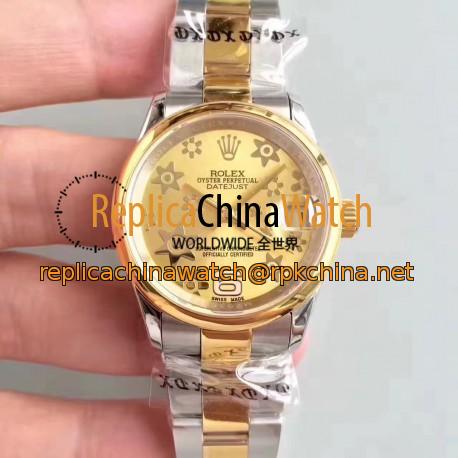 Replica Rolex Datejust 31 178243 31MM JF Stainless Steel & Yellow Gold Champagne Dial Swiss 2836-2