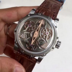 Replica Antoine Preziuso Tourbillon of Tourbillons LE Stainless Steel Silver Skeleton Dial Swiss Caliber AFP-TTR-3X