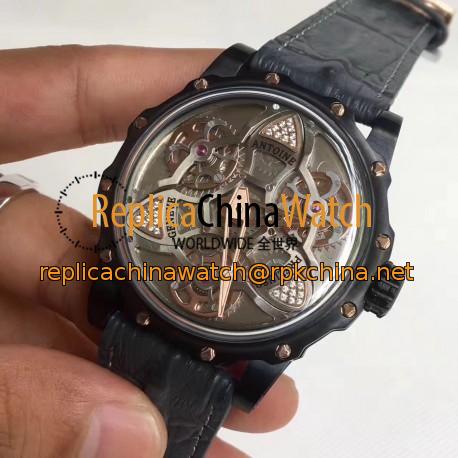 Replica Antoine Preziuso Tourbillon of Tourbillons LE PVD Silver Skeleton Dial Swiss Caliber AFP-TTR-3X