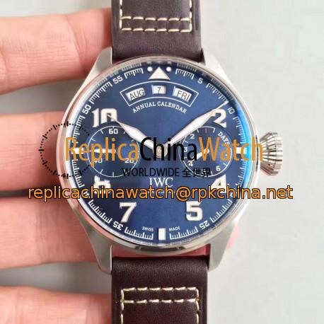 Replica IWC Big Pilot Annual Calendar Le Petit Prince IW502703 AZ Stainless Steel Blue Dial Swiss 52850