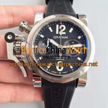 Replica Graham Chronofighter Oversize 20BR0V.B32A.K10N N Stainless Steel Black Dial Swiss 7750