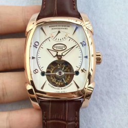 Replica Parmigiani Fleurier Kalpa Grande Tourbillon BM Rose Gold White Dial Swiss Tourbillon