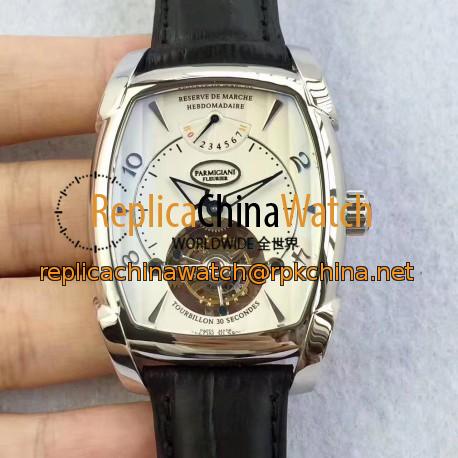 Replica Parmigiani Fleurier Kalpa Grande Tourbillon BM Stainless Steel White Dial Swiss Tourbillon