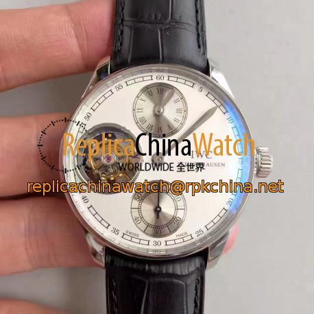 Replica IWC Portugieser Regulator Tourbillon IW544603 N Stainless Steel White Dial Swiss Caliber 65192