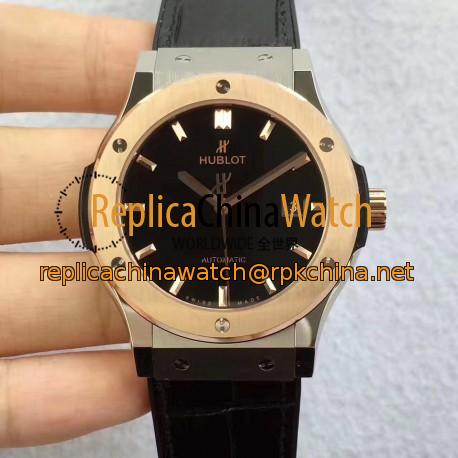 Replica Hublot Classic Fusion Titanium King Gold 511.NO.1181.LR JJ Titanium Black Dial Swiss HUB1112