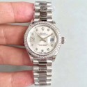 Replica Rolex Lady Datejust 28 279136RBR 28MM N Stainless Steel & Diamonds Silver Dial Swiss 2236