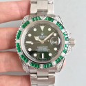 Replica Rolex Submariner Date 116610LV BP Stainless Steel & Diamonds Green Dial Swiss 2836-2