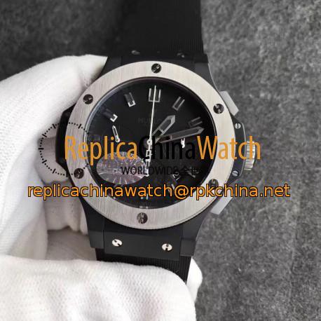 Replica Hublot Big Bang Evolution Ceramic Ice Bang 301.CK.1140.RX HBB V6 Ceramic Black Dial Swiss HUB4100