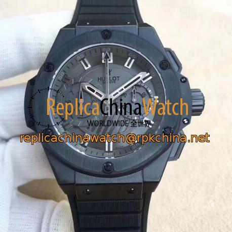 Replica Hublot Big Bang King Power Foudroyante All Black 715.CI.1110.RX HBB V6 Ceramic Black Dial Swiss 7750